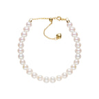 Pulseira de Pérolas de Água Doce AA+ 6–6,5 mm | Fecho S925 Banho Ouro 18k