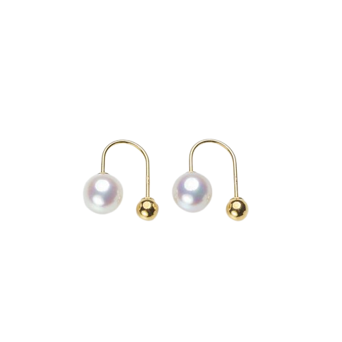 Brincos Aurora Boreal em Pérolas Akoya  6,5–7 mm | Ouro 18K