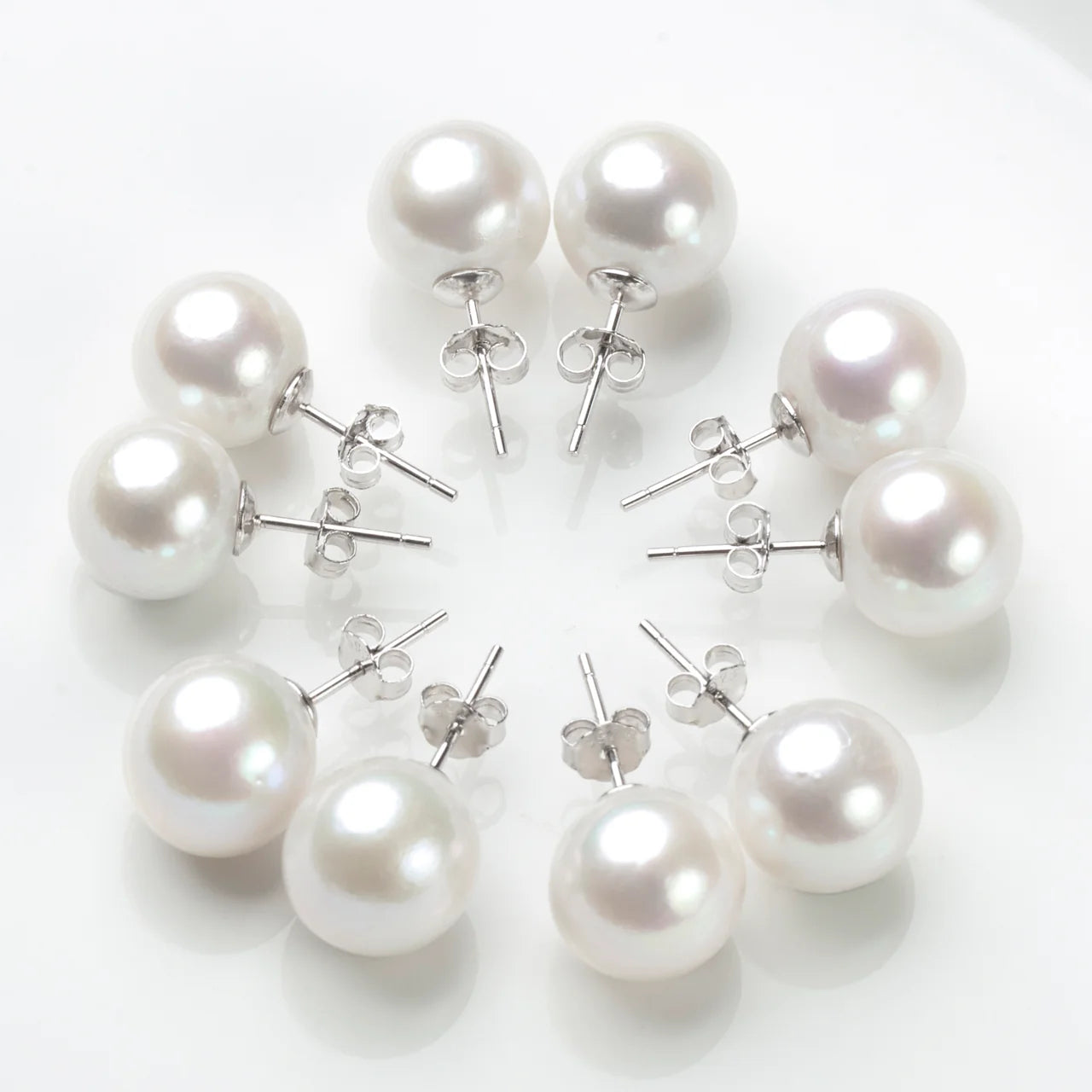 Brincos Clássicos de Pérola Edison Branca 12 mm