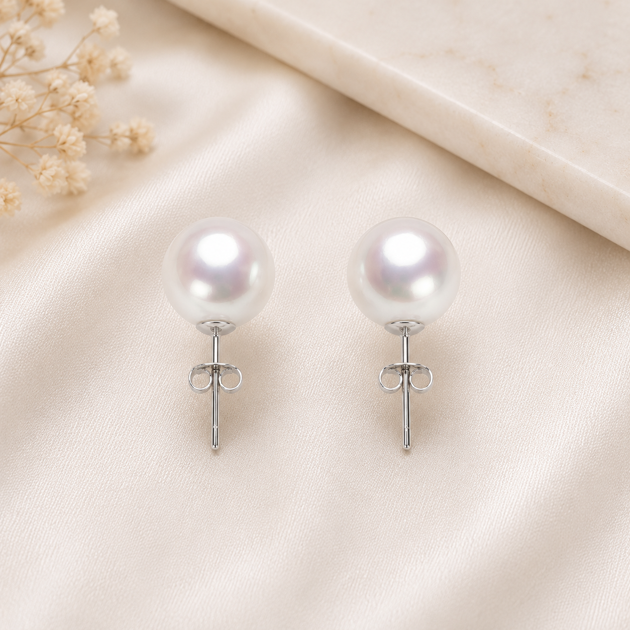 Brincos Clássicos de Pérola Edison Branca 12 mm